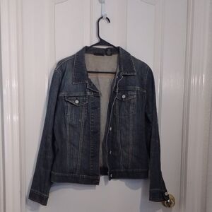 New York & Company Dark Blue Jean Jacket L